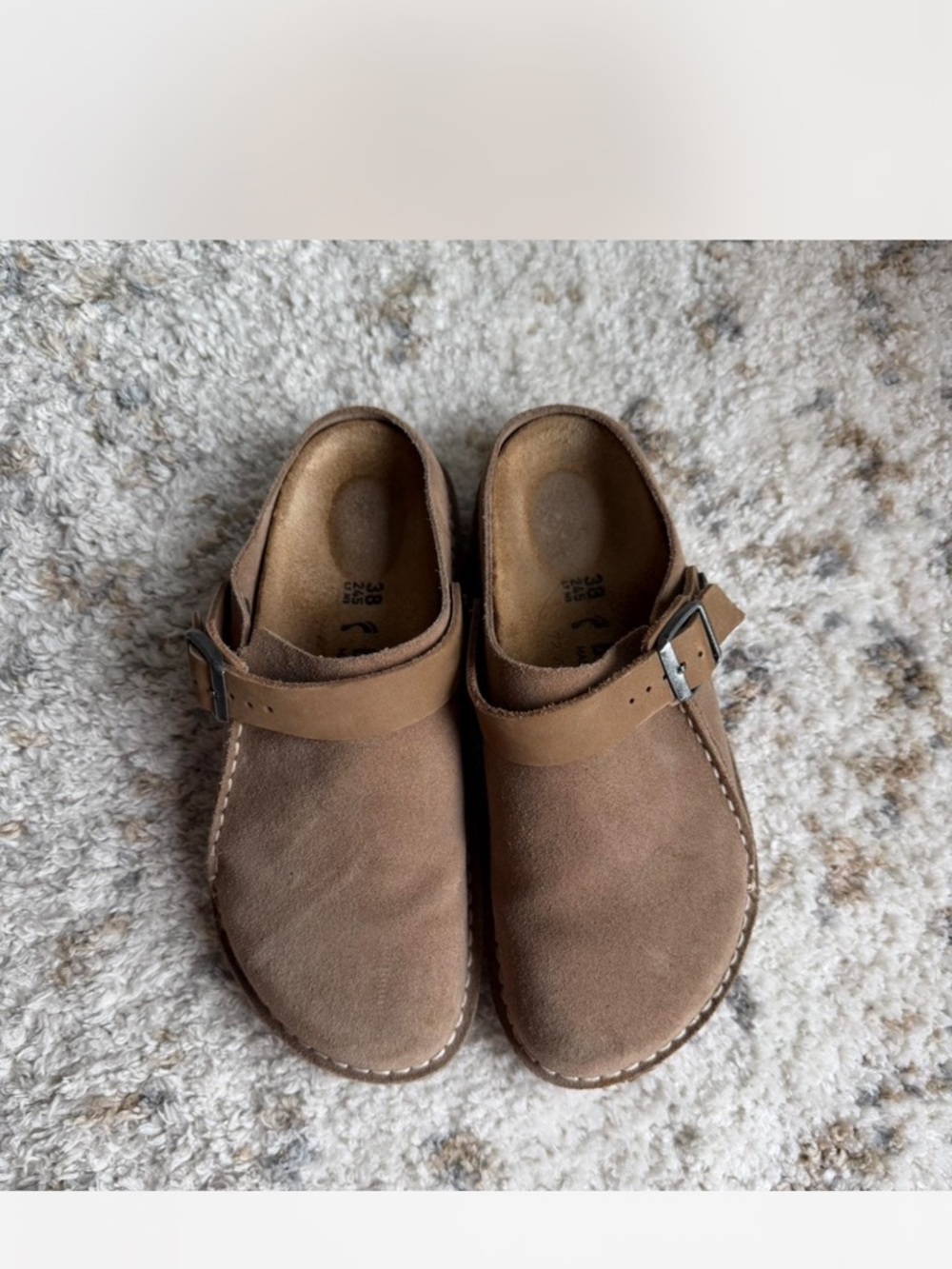 Birkenstock Brown Suede Clogs 39